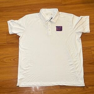 Antigua New York Giants Polo Shirt with Blue and Red Logo